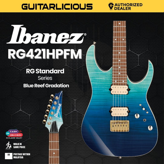 Ibanez RG421HPFM RG Standard Series Electric Guitar - Blue Reef Gradation