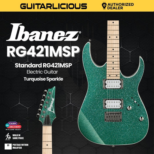 Ibanez Standard RG421MSP Electric Guitar - Turquoise Sparkle