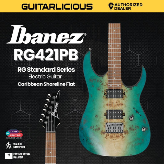 Ibanez RG421PB RG Standard Series Electric Guitar - Caribbean Shoreline Flat