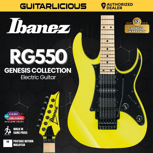 Ibanez RG550 Genesis Collection Basswood Body Electric Guitar - Desert Sun Yellow