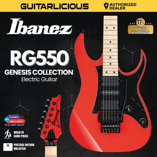 Ibanez RG550 Genesis Collection Basswood Body Electric Guitar - Road Flare Red