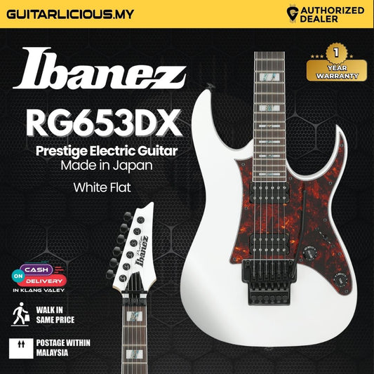 Ibanez RG653DX-WHF Prestige Electric Guitar - White Flat