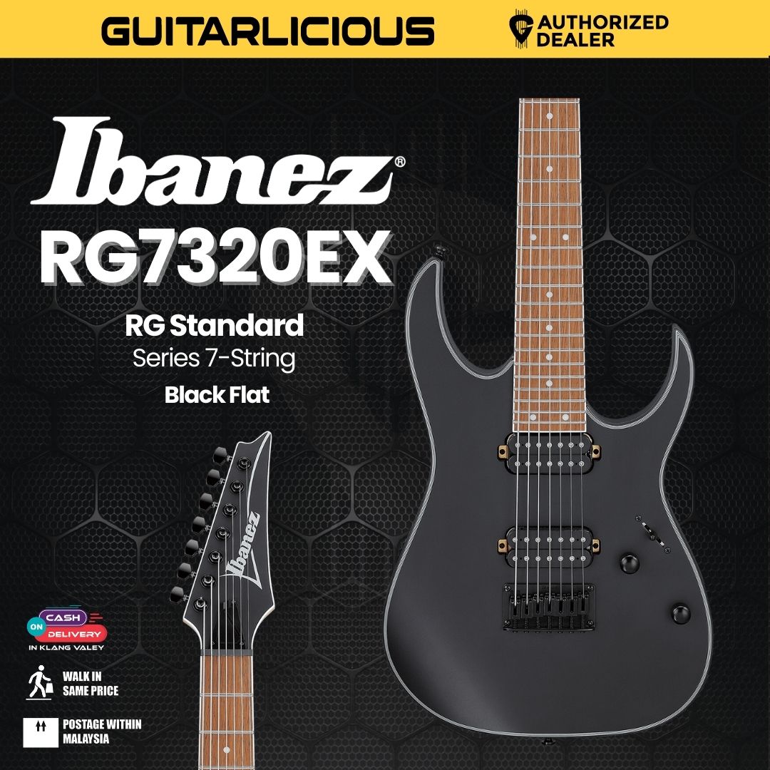 Rg 7 String Ibanez RG7320EX RG Standard Series 7-String Electric Guitar - Black ...