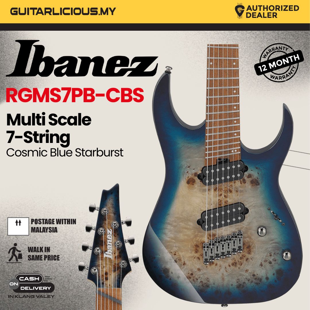 Rg 7 String Ibanez RGMS7PB-CBS RG 7 Strings Electric Guitar, Cosmic Blue Starburst ...