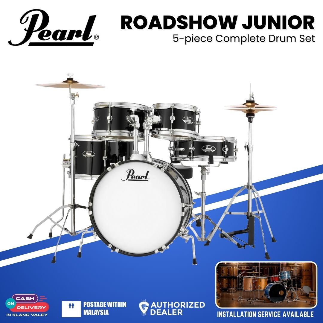 PEARL Roadshow Junior 5-Pieces Complete Drum Set with Cymbals