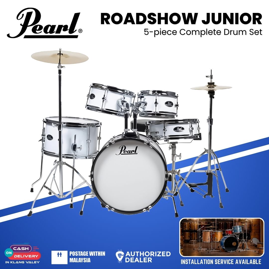 PEARL Roadshow Junior 5-Pieces Complete Drum Set with Cymbals