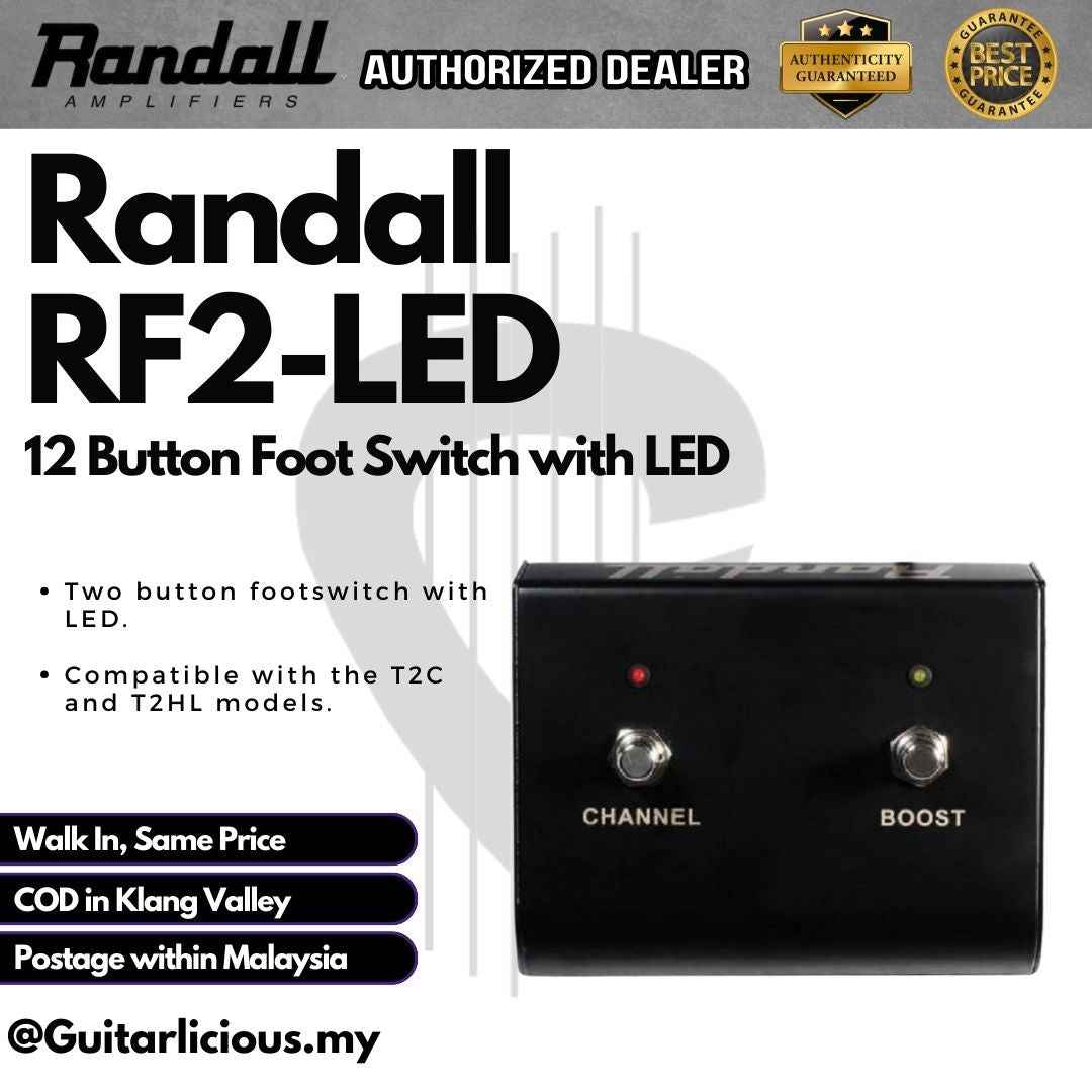 Randall RF2-LED 2 Button Foot Switch with LED