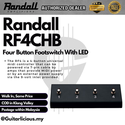 Randall RF4CHB Four Button Footswitch With LED