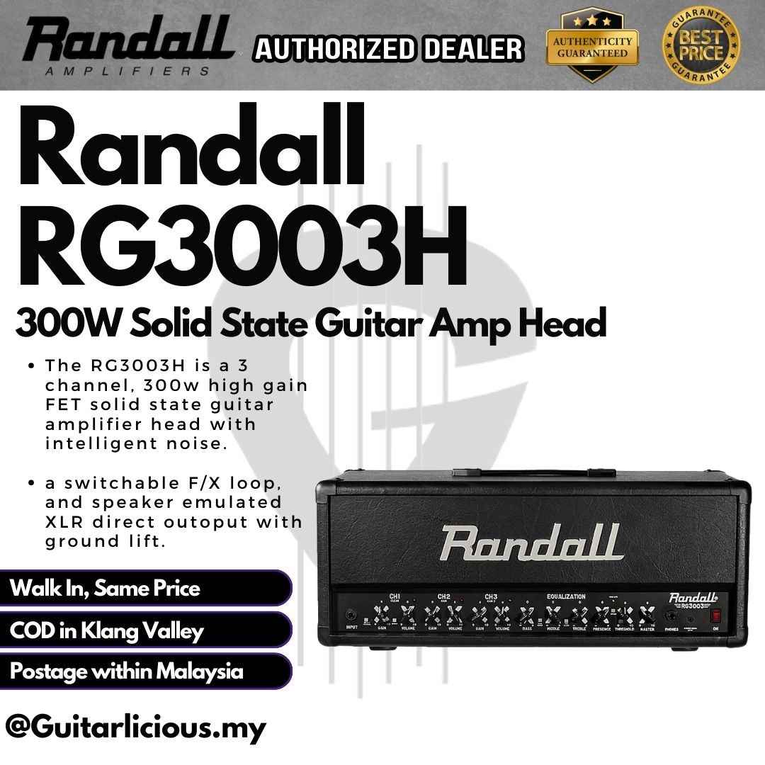 Randall RG3003H 300W Solid State Guitar Amp Head -  ( RG3003H / RG 3003H )
