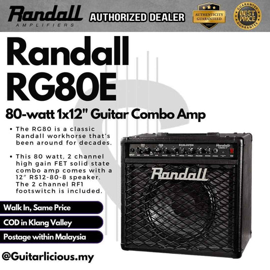 Randall RG80E 80-watt 1x12" Guitar Combo Amp
