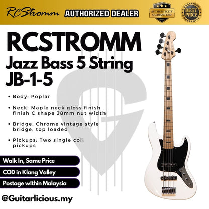 RCSTROMM (5 String) Jazz Bass Guitar (JB-1-5 / KB02-5)