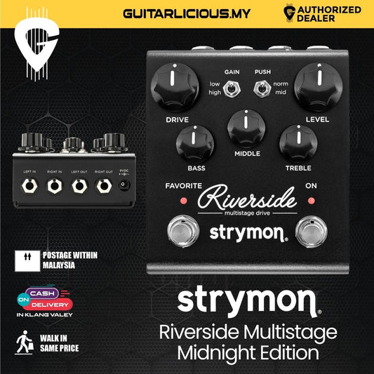 Strymon Riverside Multistage Drive Guitar Effects Pedal, Midnight Edition