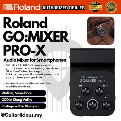 Roland GO:MIXER PRO-X Audio Mixer for Smartphones