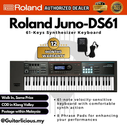 Roland JUNO-DS61 61-Keys Synthesizer Keyboard ( JUNO DS61/ Juno-61 / Juno61 / Black )