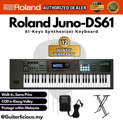 Roland JUNO-DS61 61-Keys Synthesizer Keyboard ( JUNO DS61/ Juno-61 / Juno61 / Black )