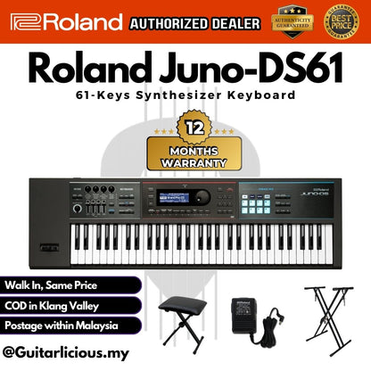 Roland JUNO-DS61 61-Keys Synthesizer Keyboard ( JUNO DS61/ Juno-61 / Juno61 / Black )