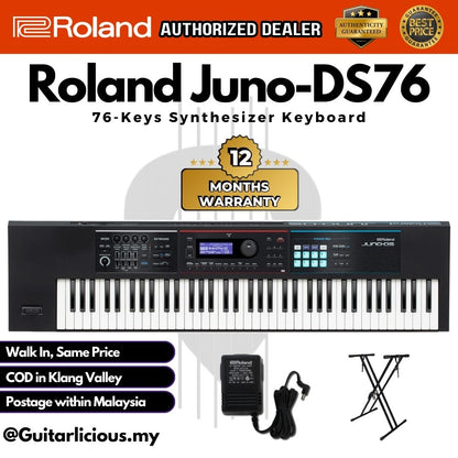 Roland JUNO-DS76 76-Keys Synthesizer Keyboard ( JUNO DS76 / Juno-76 / Juno76 / Black )