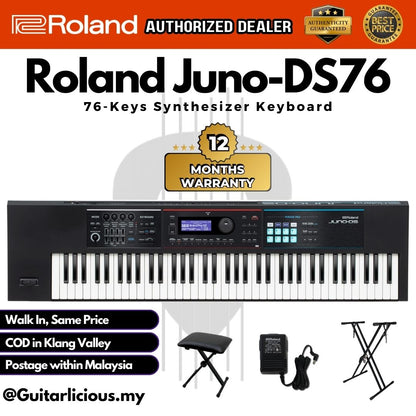 Roland JUNO-DS76 76-Keys Synthesizer Keyboard ( JUNO DS76 / Juno-76 / Juno76 / Black )