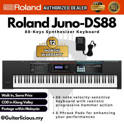 Roland JUNO-DS88 88-Keys Synthesizer Keyboard ( JUNO DS88 / Juno-88 / Juno88 / Black )