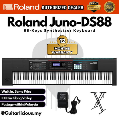 Roland JUNO-DS88 88-Keys Synthesizer Keyboard ( JUNO DS88 / Juno-88 / Juno88 / Black )