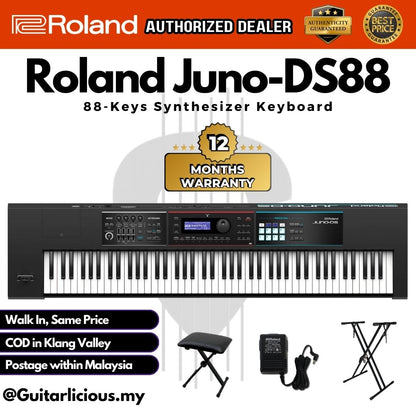 Roland JUNO-DS88 88-Keys Synthesizer Keyboard ( JUNO DS88 / Juno-88 / Juno88 / Black )