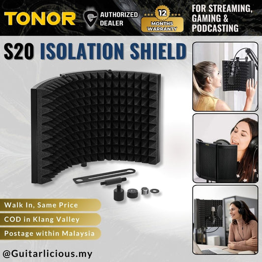 TONOR S20 Microphone Isolation Shield with Supporting Rods and Cross Bar - ( S-20 / S 20 )