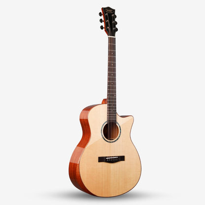 SQOE S370T-SK 41 inch Solid Top Acoustic Guitar ( S370T SK / S-370-T )