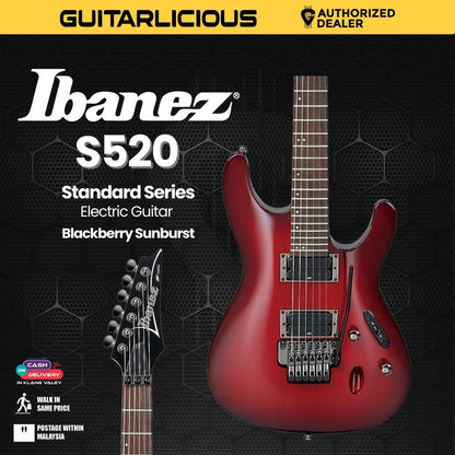 Ibanez S520 Standard Series Electric Guitar - Blackberry Sunburst