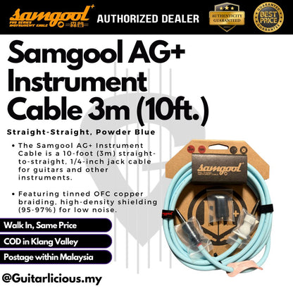Samgool AG+ Instrument Cable, 3m (10ft.), Straight-Straight
