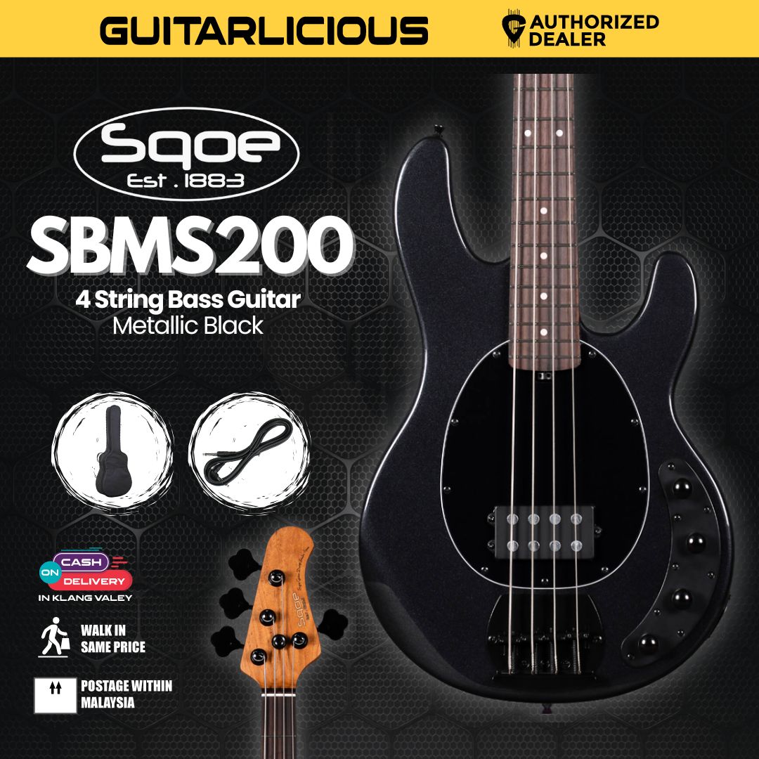 SQOE SBMS200 4 String Bass Guitar - ( SBMS200 /  SBM S200 /  SBM - S200 )