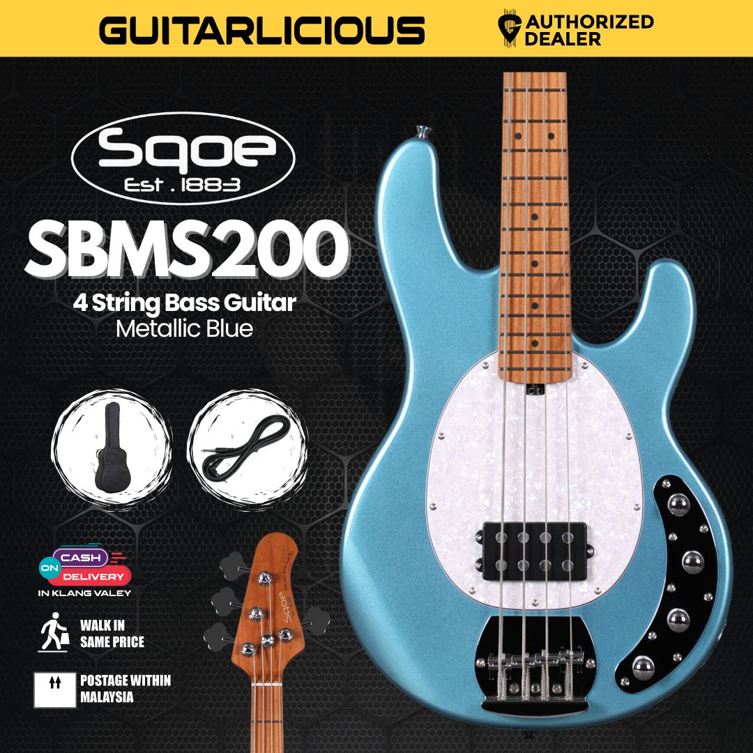 SQOE SBMS200 4 String Bass Guitar - ( SBMS200 /  SBM S200 /  SBM - S200 )