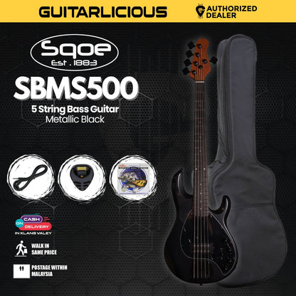 SQOE SBMS500 5 String Bass Guitar