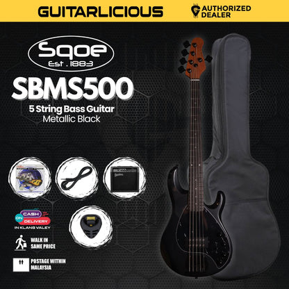 SQOE SBMS500 5 String Bass Guitar