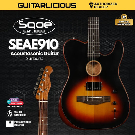 SQOE SEAE910 Acoustasonic Guitar - (SEAE910)
