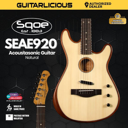 SQOE SEAE920 Acoustasonic Guitar -  ( SEAE920 )