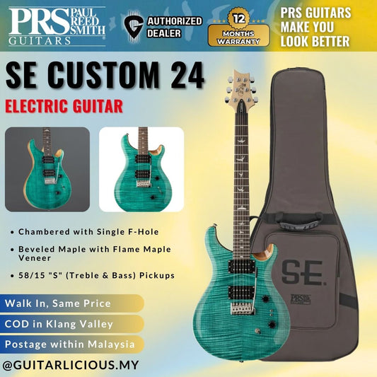 PRS SE Custom 24 Electric Guitar with Gig Bag - Turquoise