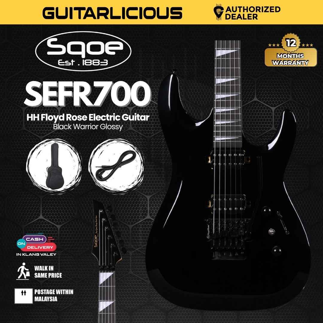 SQOE SEFR700 HH Floyd Rose Electric Guitar - ( SEFR700 / SEFR 700 / SEFR - 700 )