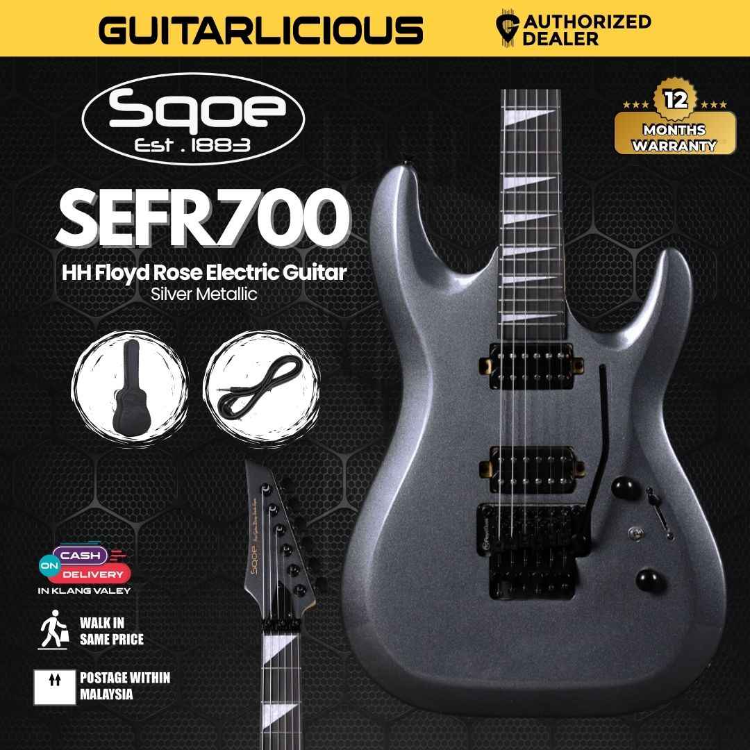 SQOE SEFR700 HH Floyd Rose Electric Guitar - ( SEFR700 / SEFR 700 / SEFR - 700 )