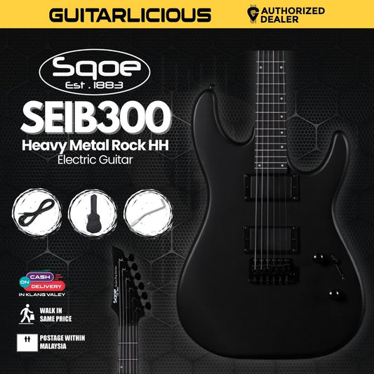 SQOE SEIB-300 Heavy Metal Rock Series HH Electric Guitar ( SEIB / SEIB-300 / SEIB 300 )