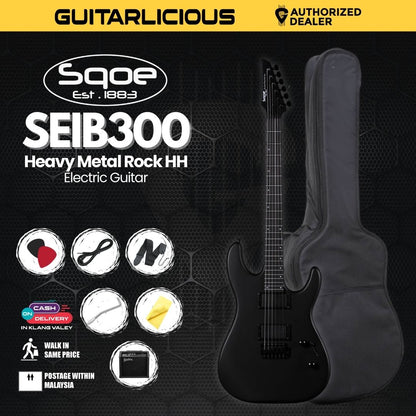 SQOE SEIB-300 Heavy Metal Rock Series HH Electric Guitar ( SEIB / SEIB-300 / SEIB 300 )
