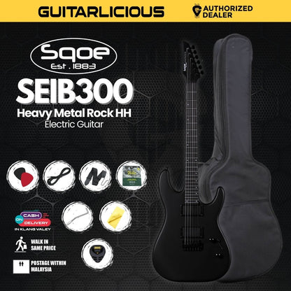 SQOE SEIB-300 Heavy Metal Rock Series HH Electric Guitar ( SEIB / SEIB-300 / SEIB 300 )