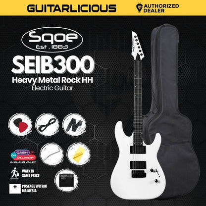 SQOE SEIB-300 Heavy Metal Rock Series HH Electric Guitar ( SEIB / SEIB-300 / SEIB 300 )