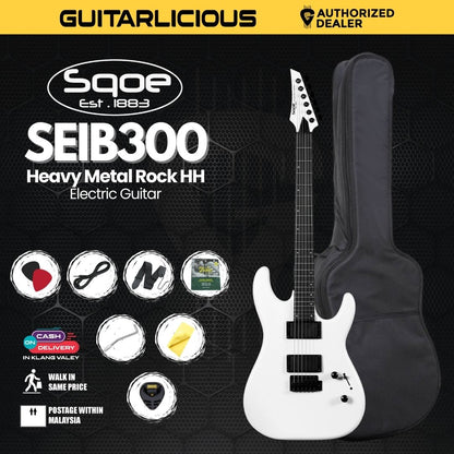 SQOE SEIB-300 Heavy Metal Rock Series HH Electric Guitar ( SEIB / SEIB-300 / SEIB 300 )