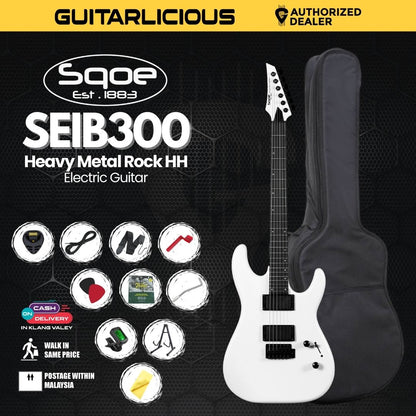 SQOE SEIB-300 Heavy Metal Rock Series HH Electric Guitar ( SEIB / SEIB-300 / SEIB 300 )