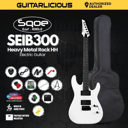 SQOE SEIB-300 Heavy Metal Rock Series HH Electric Guitar ( SEIB / SEIB-300 / SEIB 300 )
