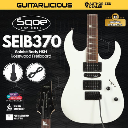 SQOE SEIB-370 Soloist Body HSH Electric Guitar with Rosewood Fretboard ( SEIB370 / SEIB / SEIB 370 )