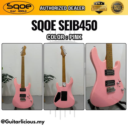 SQOE SEIB450 Double Cutaway Body HH Electric Guitar Roasted Maple Fretboard ( SEIB / SEIB-450 / SEIB 450 )