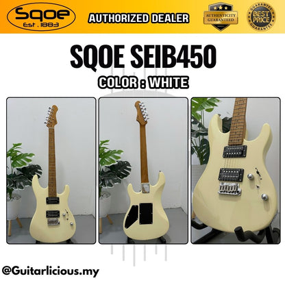 SQOE SEIB450 Double Cutaway Body HH Electric Guitar Roasted Maple Fretboard ( SEIB / SEIB-450 / SEIB 450 )