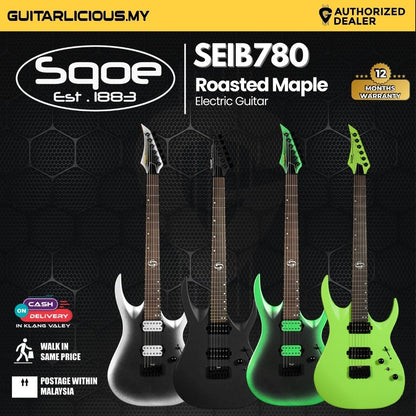 SQOE SEIB780 HH Electric Guitar with Roasted Maple Neck