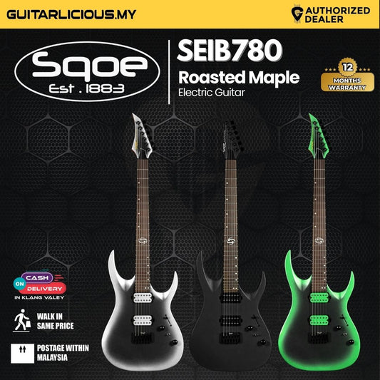 SQOE SEIB780 HH Electric Guitar with Roasted Maple Neck